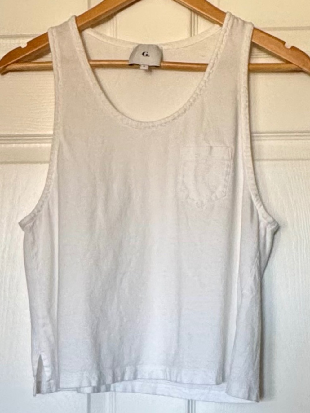 G. Label GOOP White Scoop Neck Tank - Small